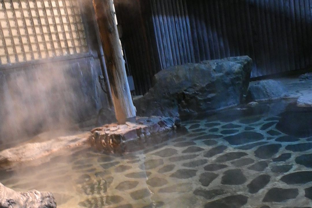 夜の露天風呂
